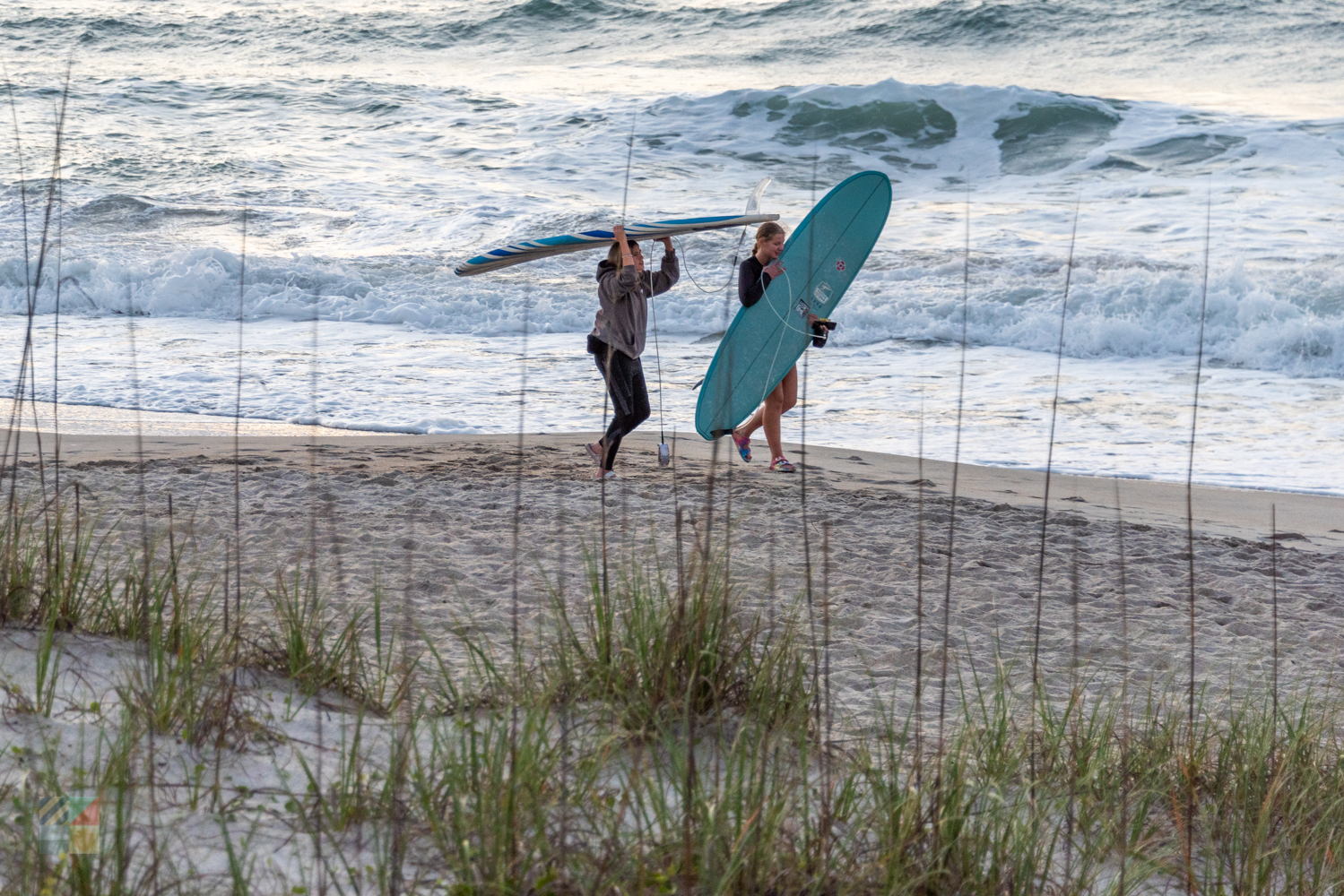 Wrightsville Beach surfers at sunrise